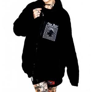 NEW ALIEN BODY chainlink reversible fleece in black